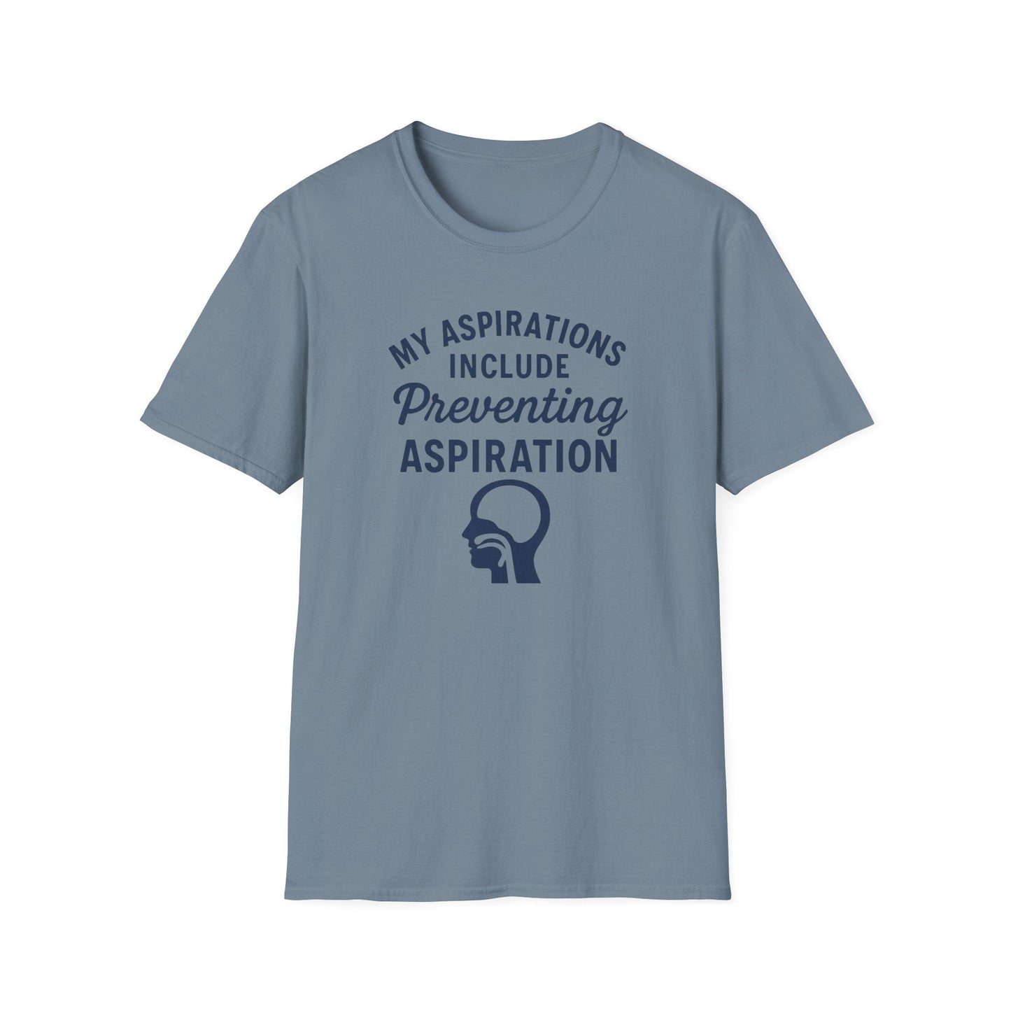 Preventing Aspiration T-Shirt - S / Stone Blue - T-Shirt