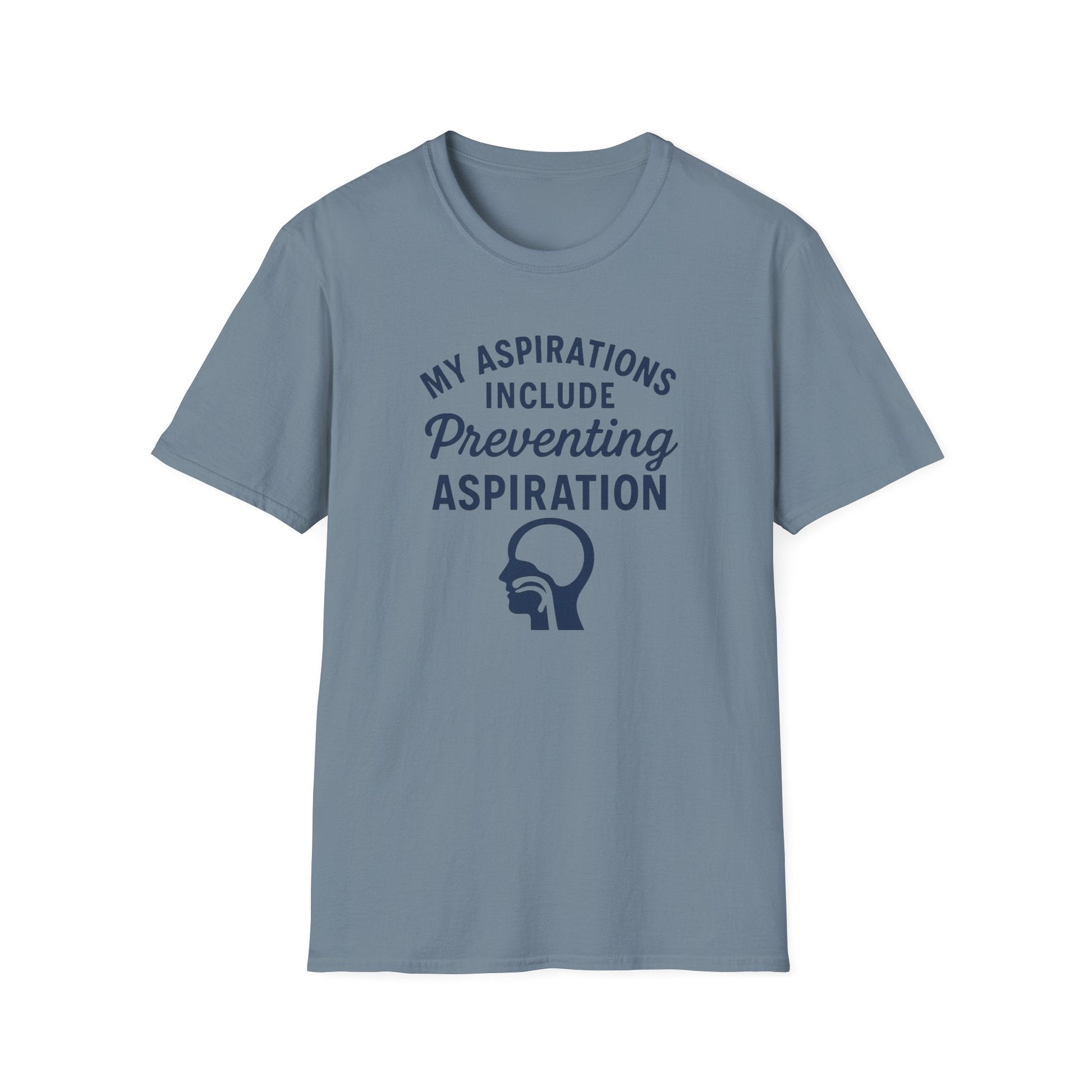 Preventing Aspiration T-Shirt - S / Stone Blue - T-Shirt