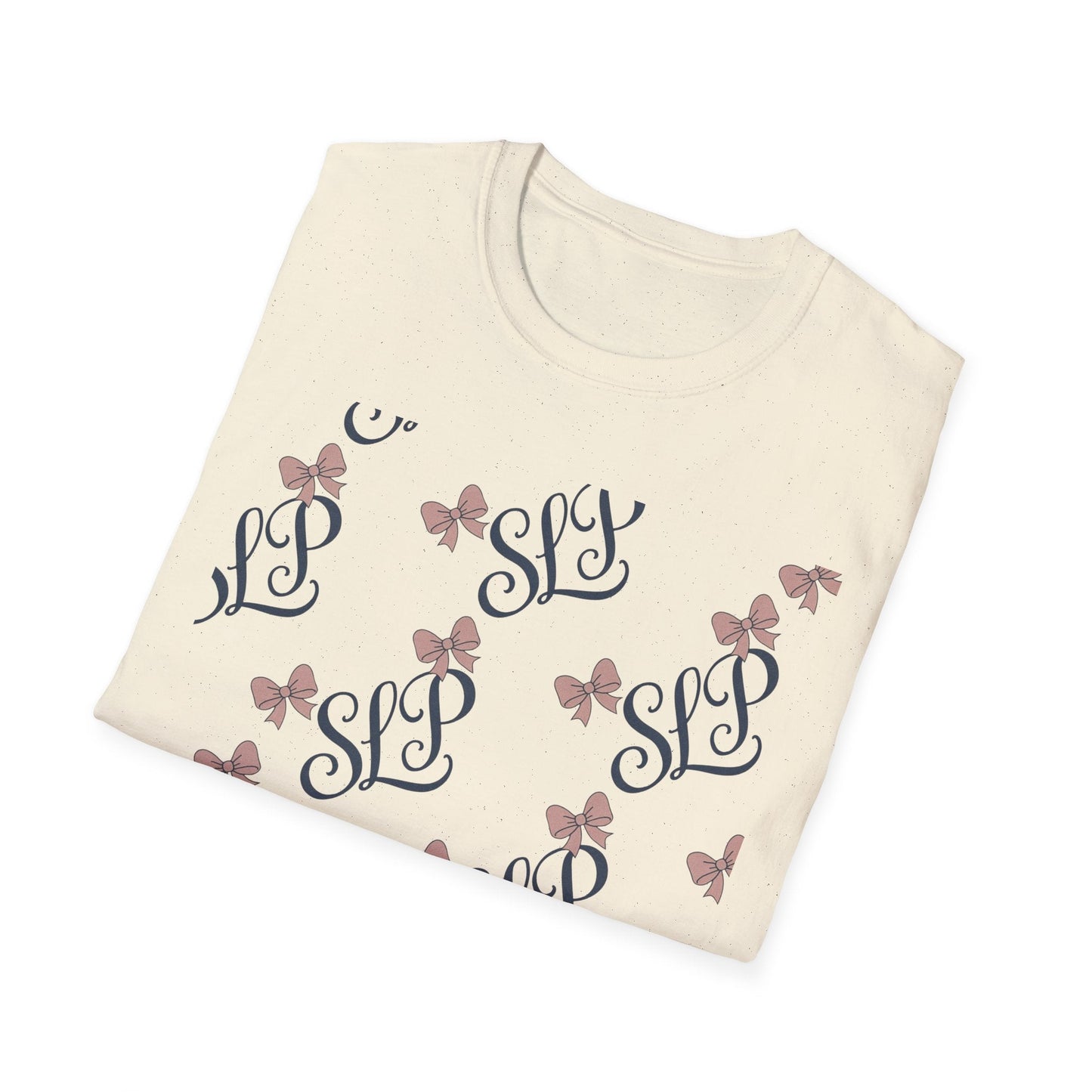 SLP Bow Tee - Softstyle T-Shirt for Speech Therapists - T-Shirt