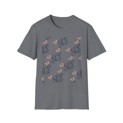 SLP Bow Tee - Softstyle T-Shirt for Speech Therapists - S / Graphite Heather - T-Shirt