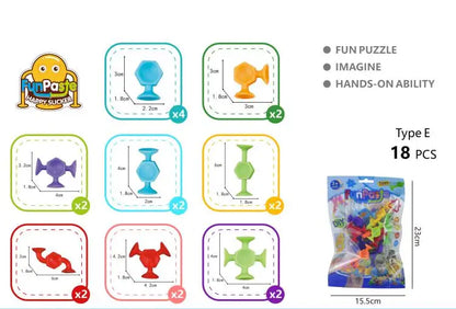 Sucula children’s educational suction cup soft building blocks variety of science and education children teaching AIDS