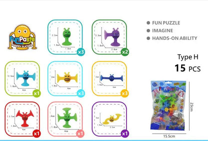 Sucula children’s educational suction cup soft building blocks variety of science and education children teaching AIDS