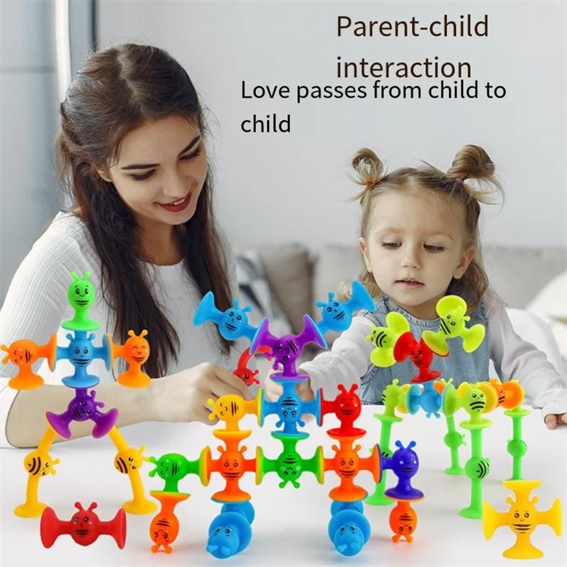 Sucula children’s educational suction cup soft building blocks variety of science and education children teaching AIDS