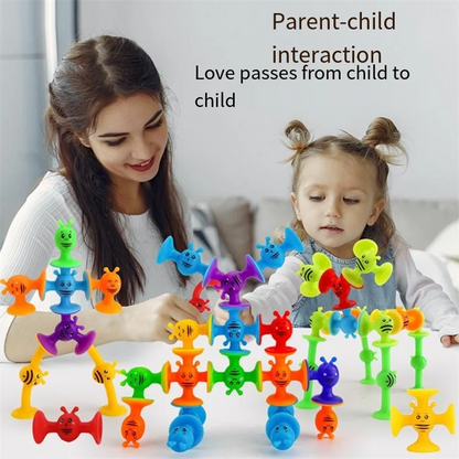 Sucula children’s educational suction cup soft building blocks variety of science and education children teaching AIDS