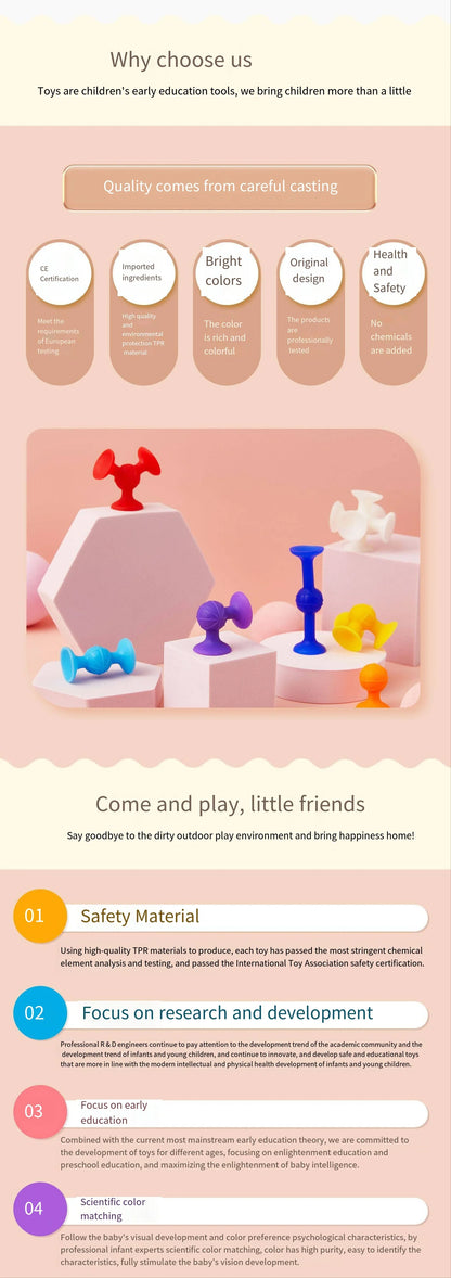 Sucula children’s educational suction cup soft building blocks variety of science and education children teaching AIDS