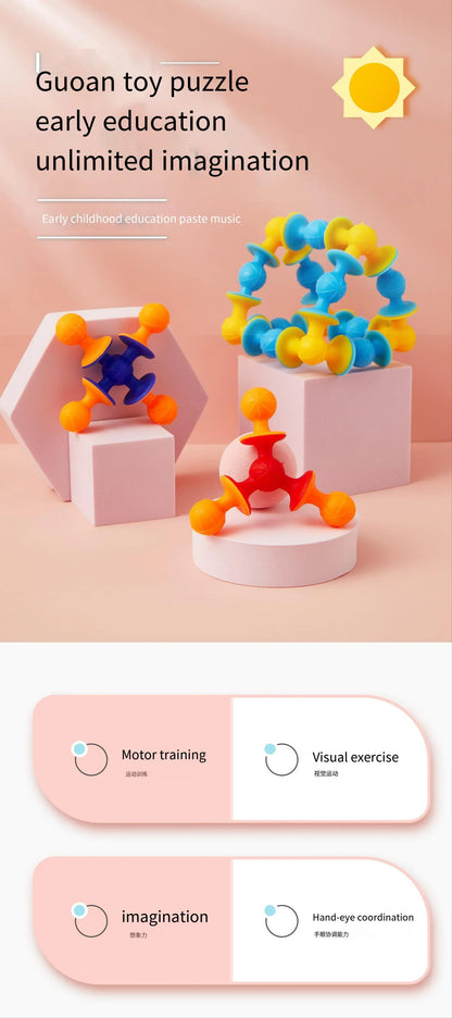 Sucula children’s educational suction cup soft building blocks variety of science and education children teaching AIDS