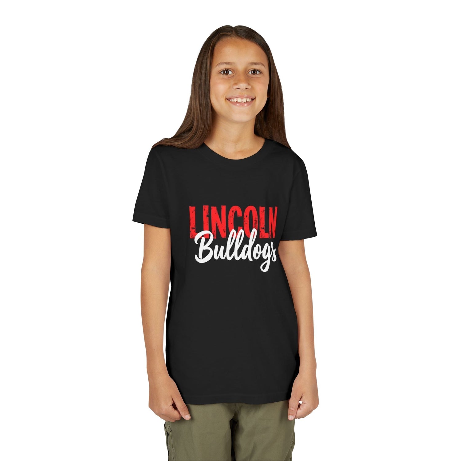 Youth T-Shirt - Lincoln Bulldogs Spirit Shirt - S / Black - Kids clothes
